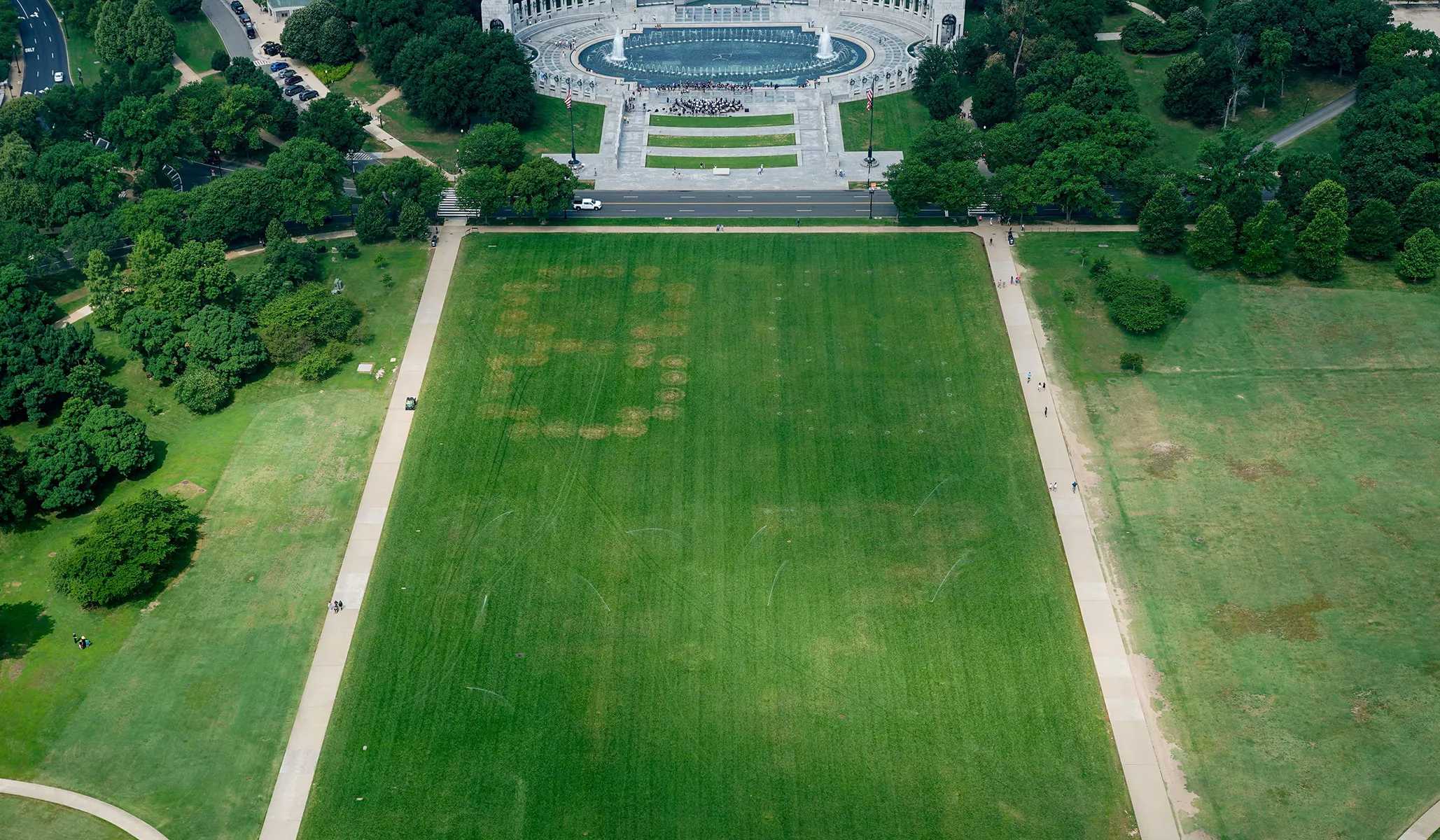 U.S. Park Police Are Investigating Giant ‘86 47’ Markings on National Mall Lawn