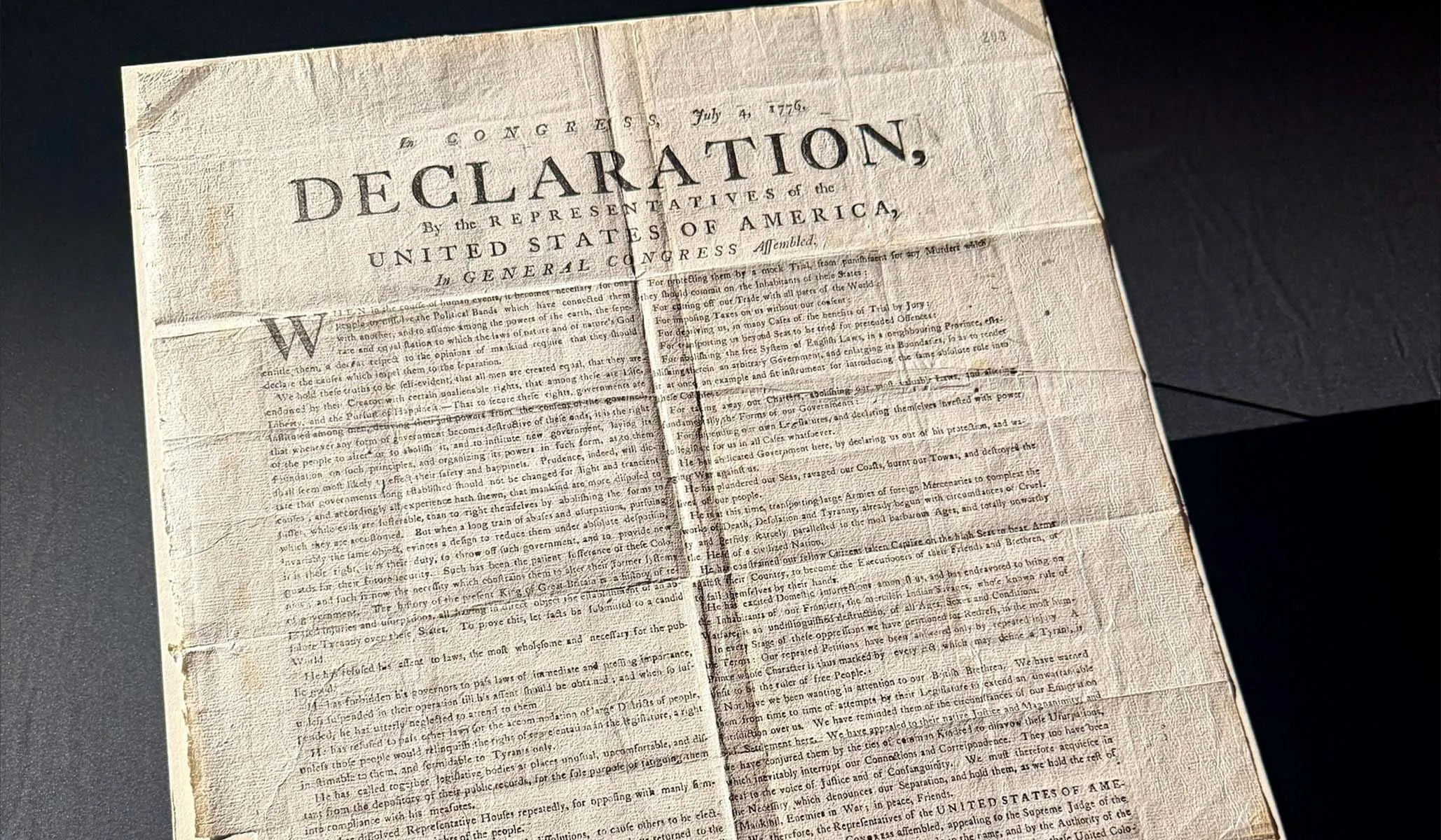1776 Copy of the Declaration of Independence Discovered in British Archives. Historians Say There Are Others